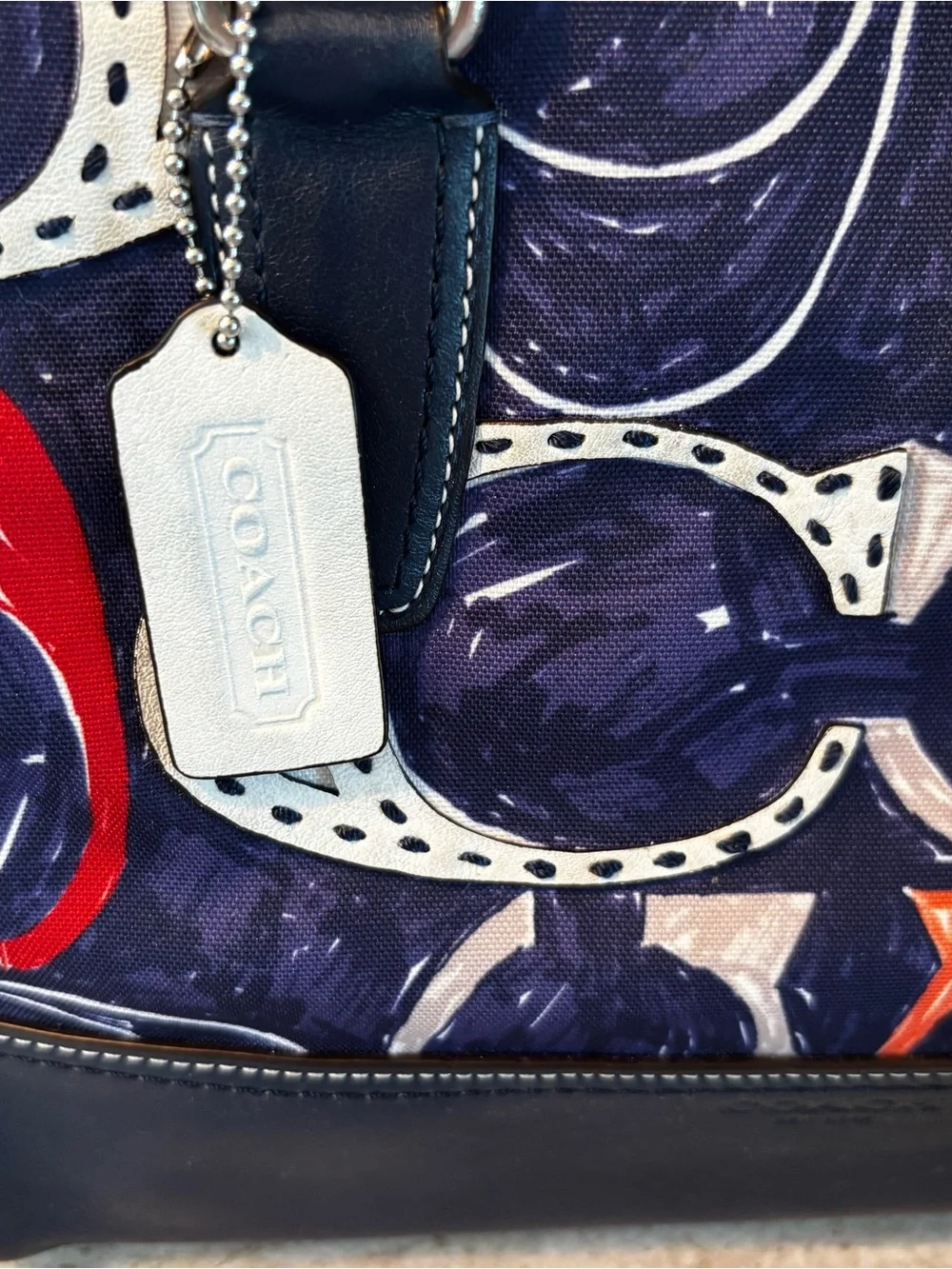 Coach Legacy Heritage Candace Carryall Satchel Bag Navy Multi 19951 Americana
